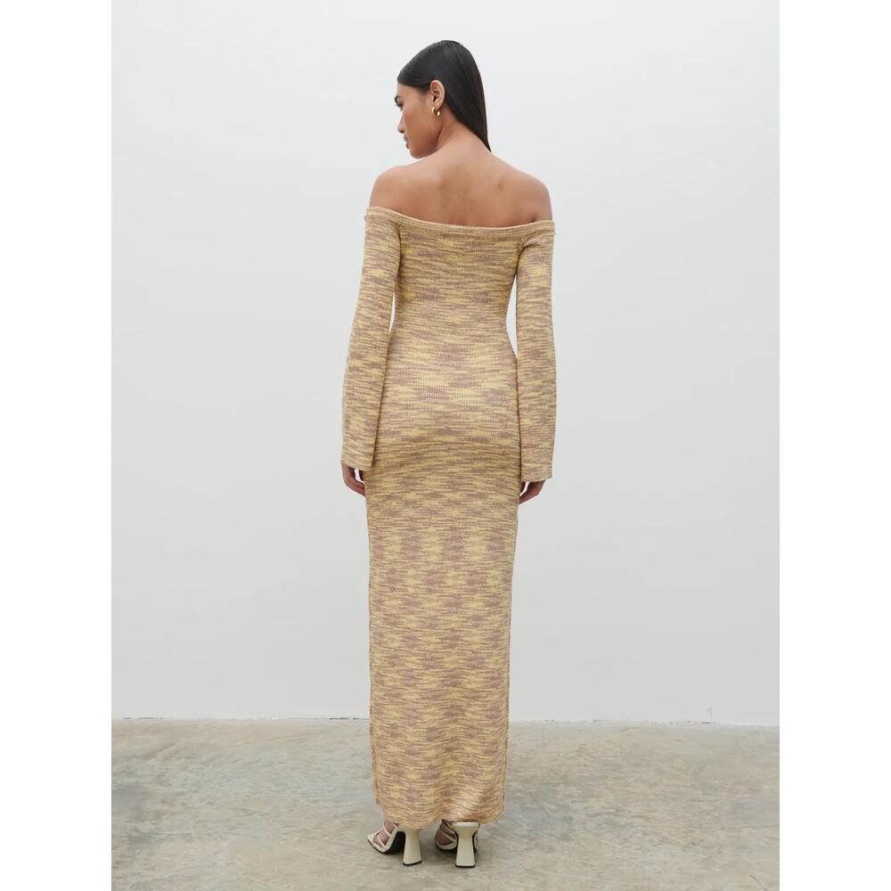 NEW Pretty Lavish Joanna Bardot Off Shoulder Knit Midi Maxi Bodycon Dress Size M - Picture 4 of 11